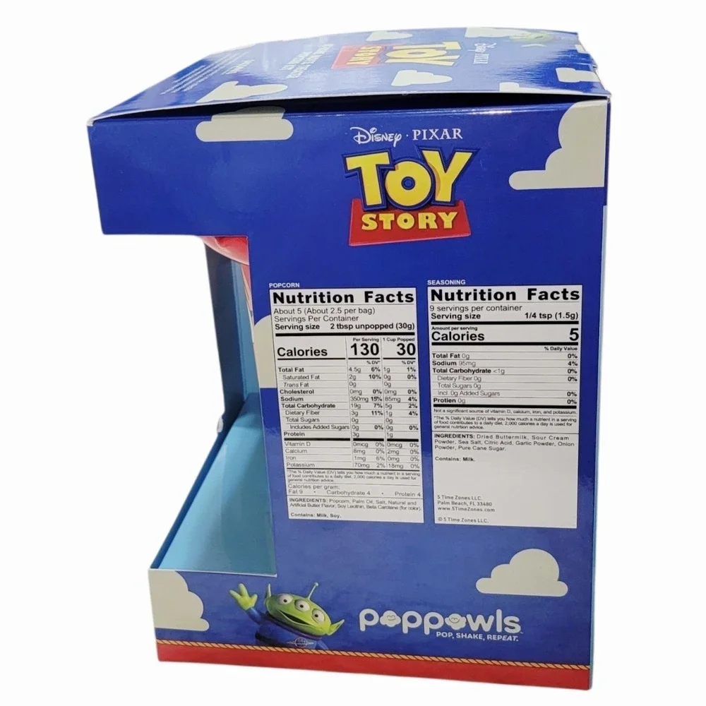 Disney Pixar Toy Story Jessie Poppowls At-Home Movie Theater Popcorn Kit 6pc NEW